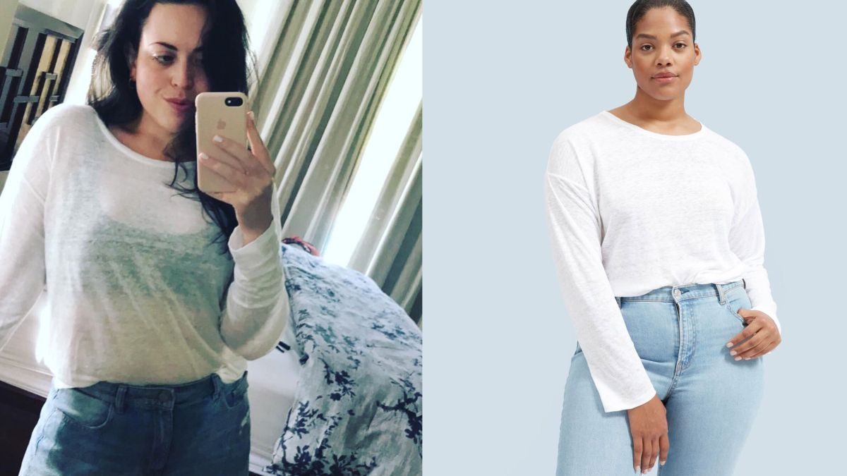 Ce port la Repeat: Tricou cu maneca lunga din in alb Everlane