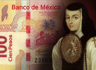 Banxico a prezentat noua bancnotă de 100 de pesos cu imaginea lui Sor Juana